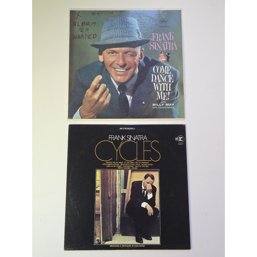 Frank Sinatra Vinyl Record Lot 2 LPs Come Dance With Me & Cycles